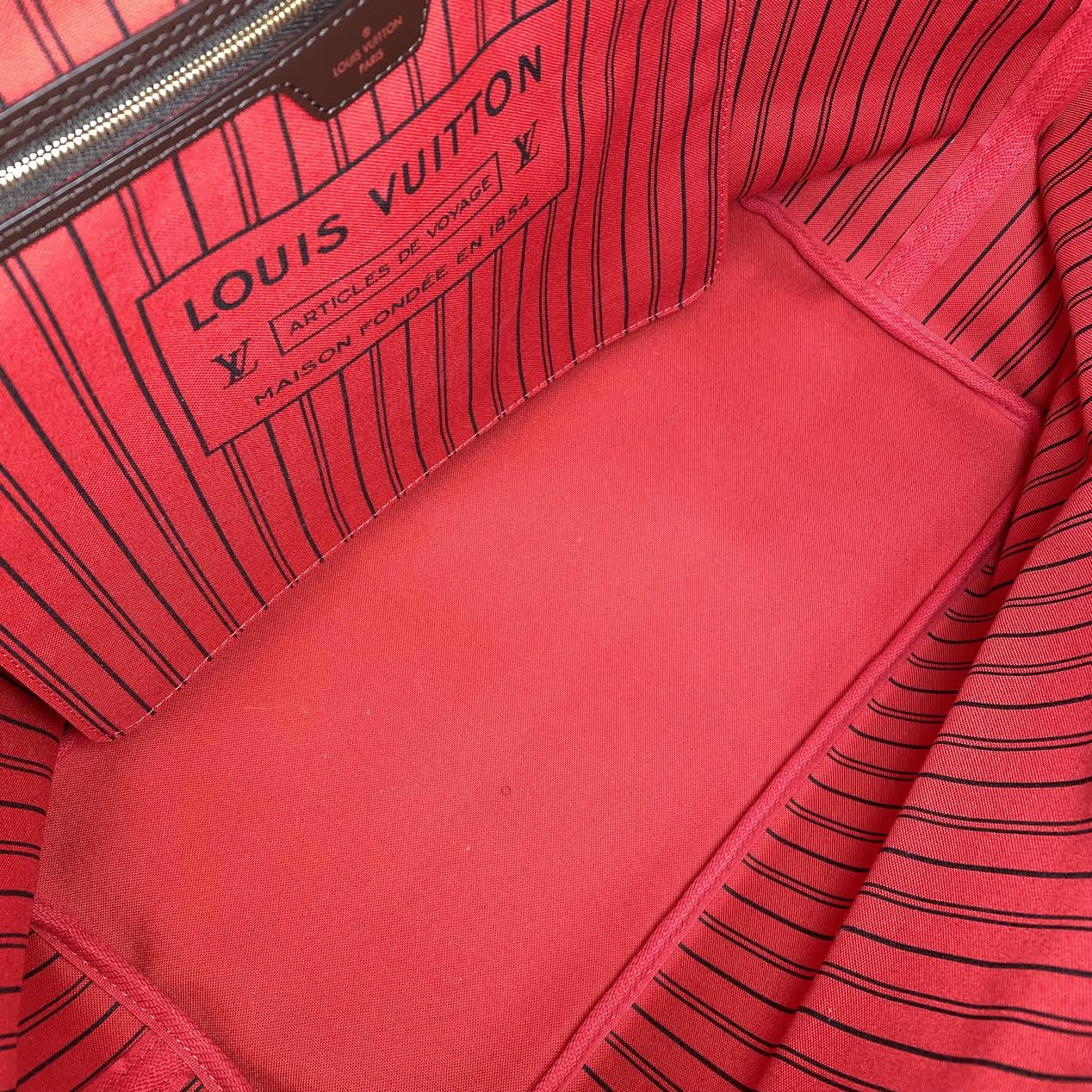 LOUIS VUITTON Neverfull Damier Ebene with Pouch