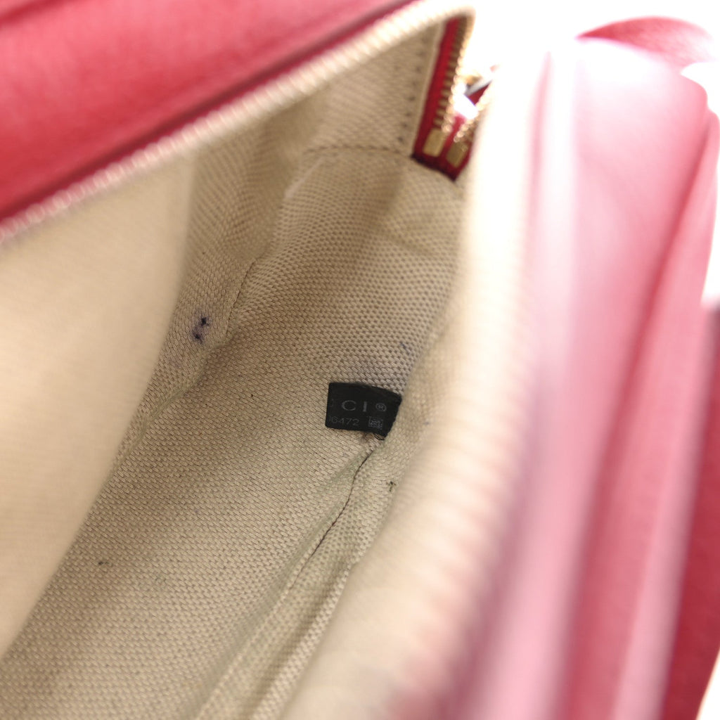 Gucci Pebbled Calfskin Small Soho Disco Bag Tabasco Red