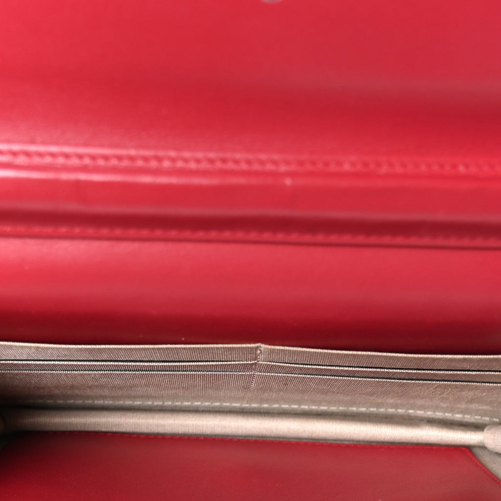 Chanel Patent Quilted Brilliant Wallet On Chain WOC Red