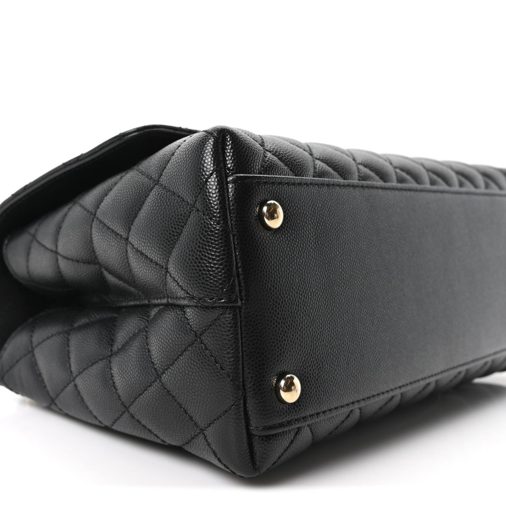 Chanel Caviar Quilted Small Coco Handle Flap Black
