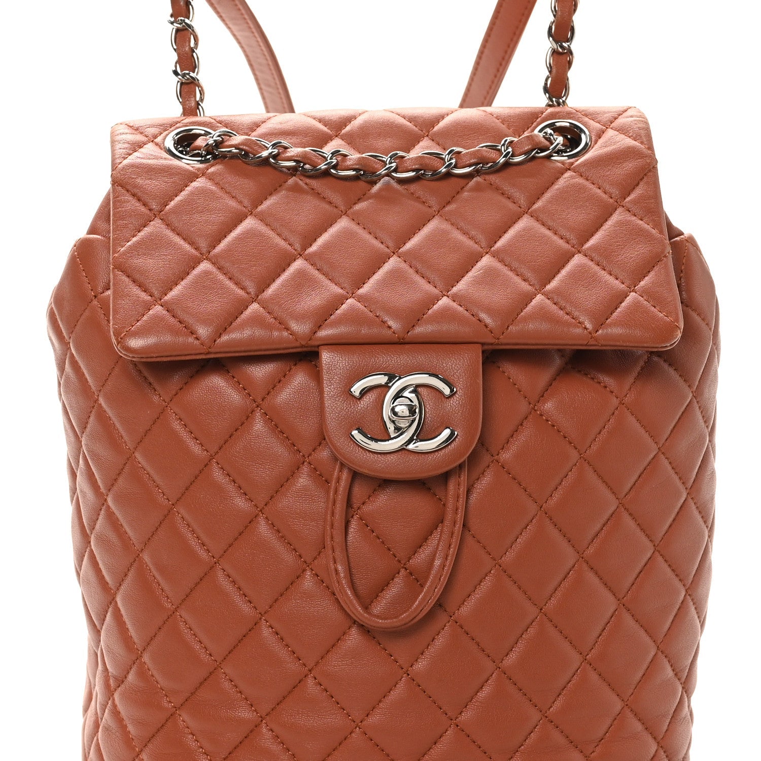 Chanel Lambskin Quilted Small Urban Spirit Backpack Brown