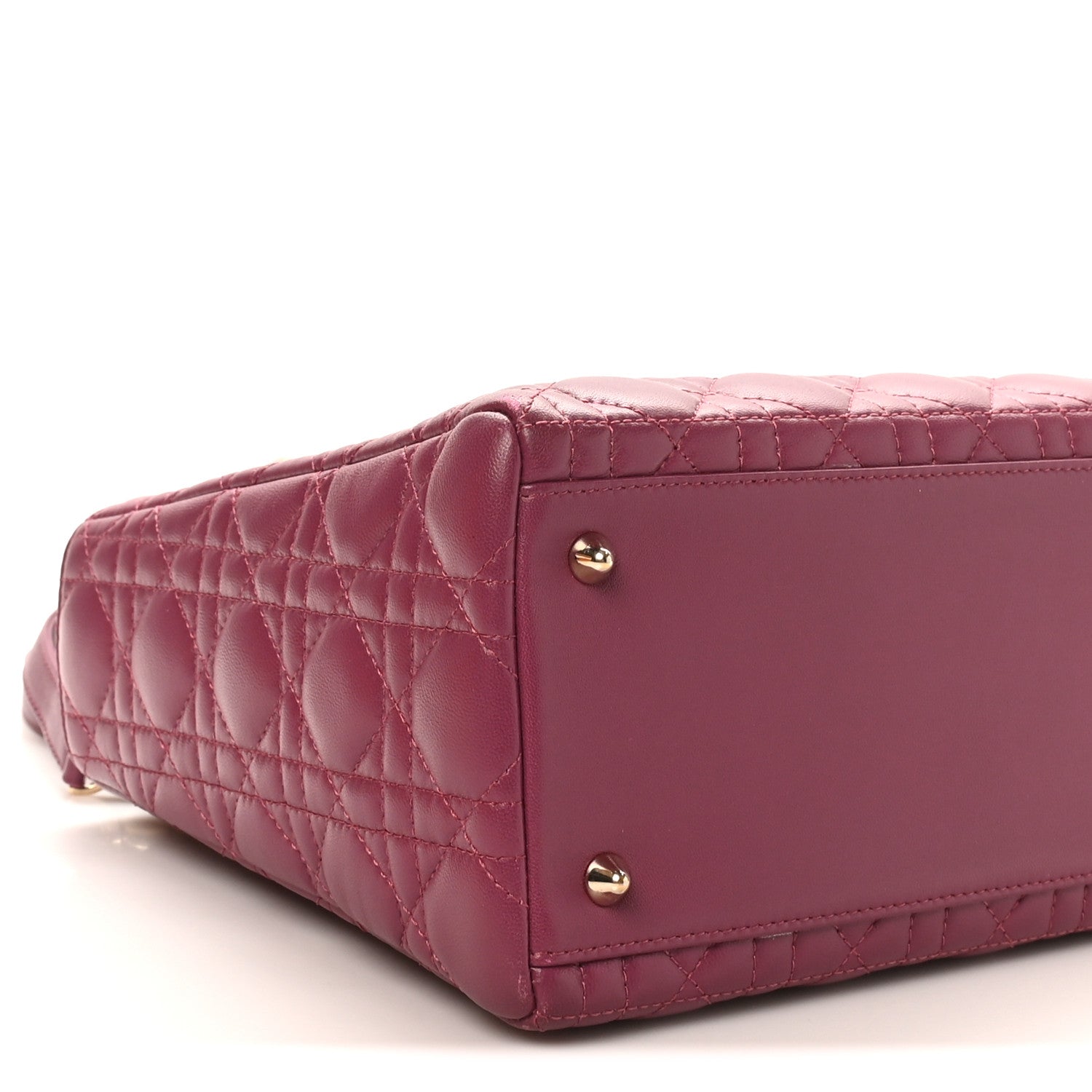 Christian Dior Lambskin Cannage Medium Lady Dior Purple