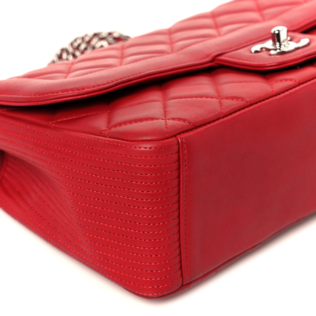 Chanel Lambskin Medium Coco Rider Flap Red