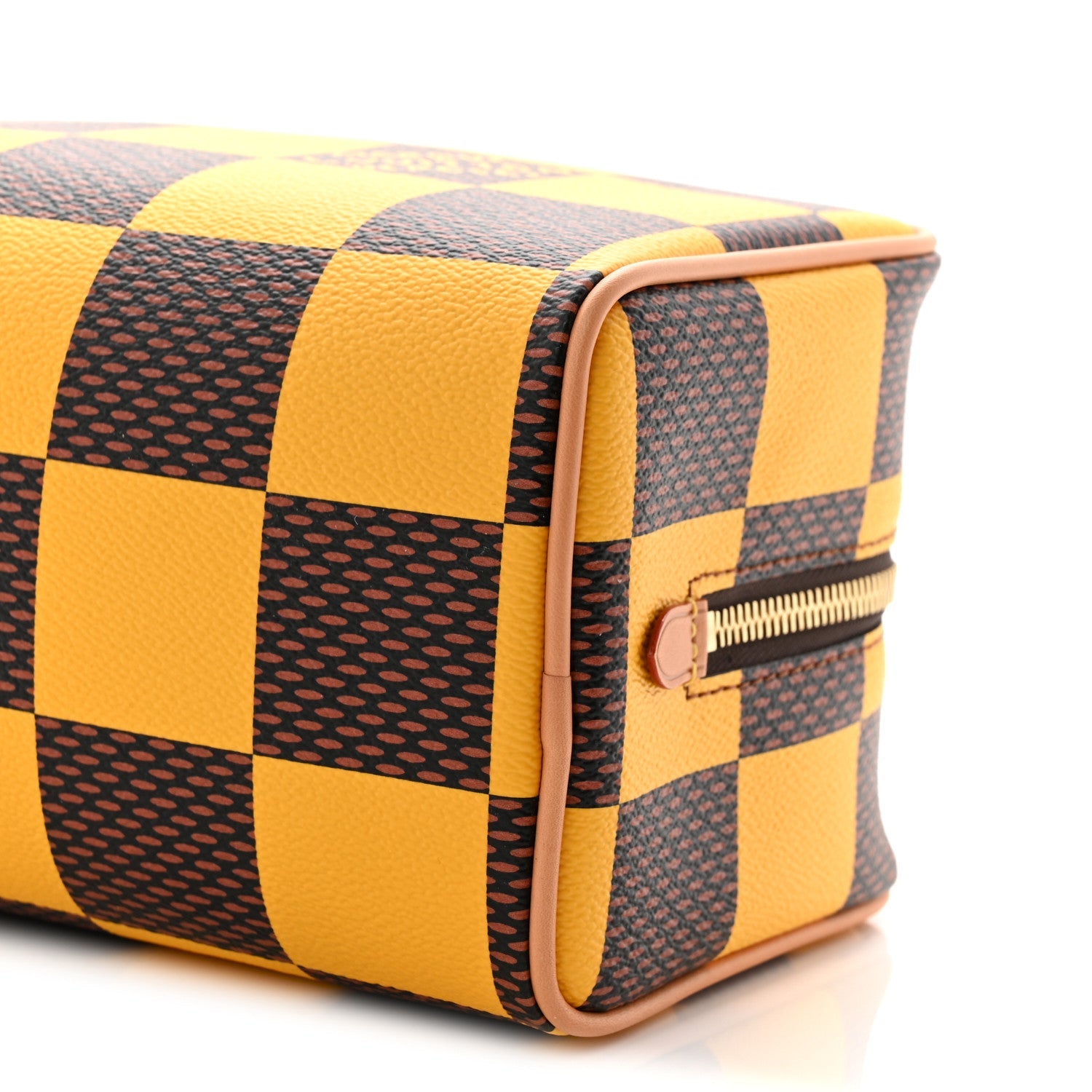 Louis Vuitton Damier Pop Dopp Kit Toilet Pouch Jaune Mat