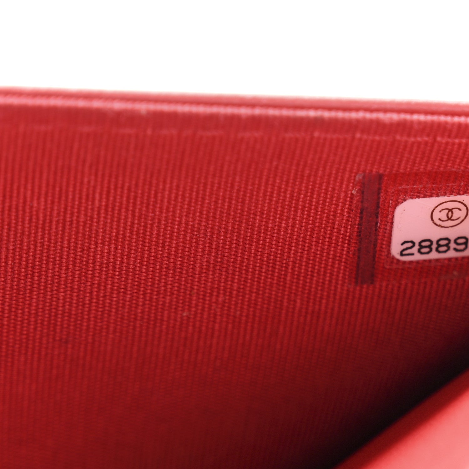 Chanel Caviar Quilted Boy Wallet On Chain WOC Red