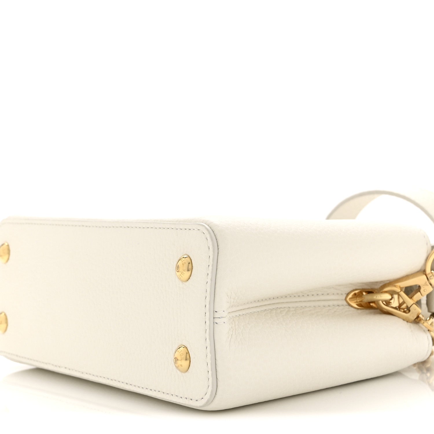 Louis Vuitton Taurillon Small Chain My Capucines Snow