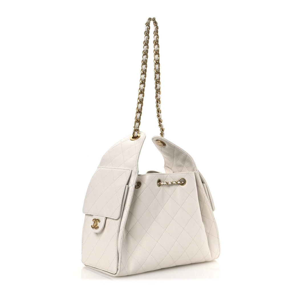 Chanel Caviar Quilted Small Chanel 25 Handbag White
