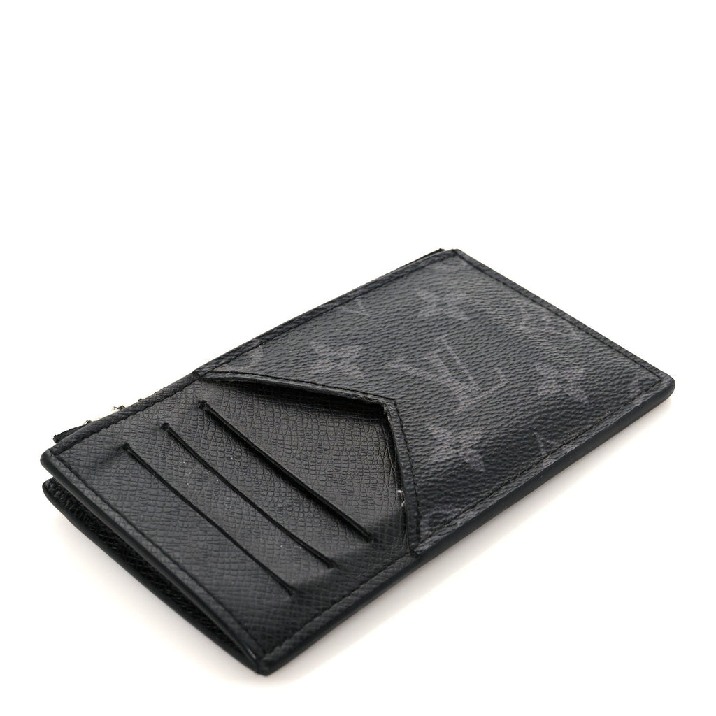 Louis Vuitton Monogram Eclipse Taiga Coin Card Holder