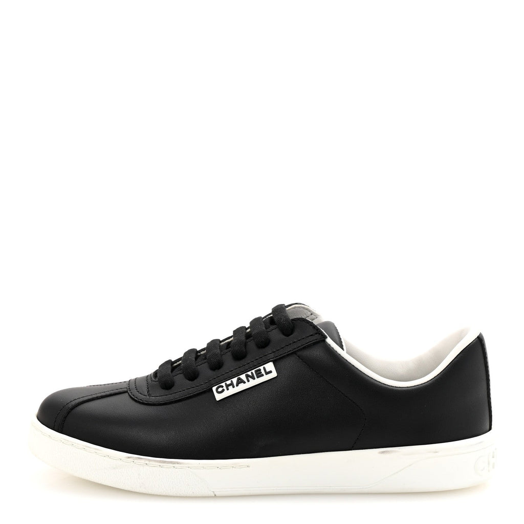 Calfskin CC Womens Sneakers 36 Black