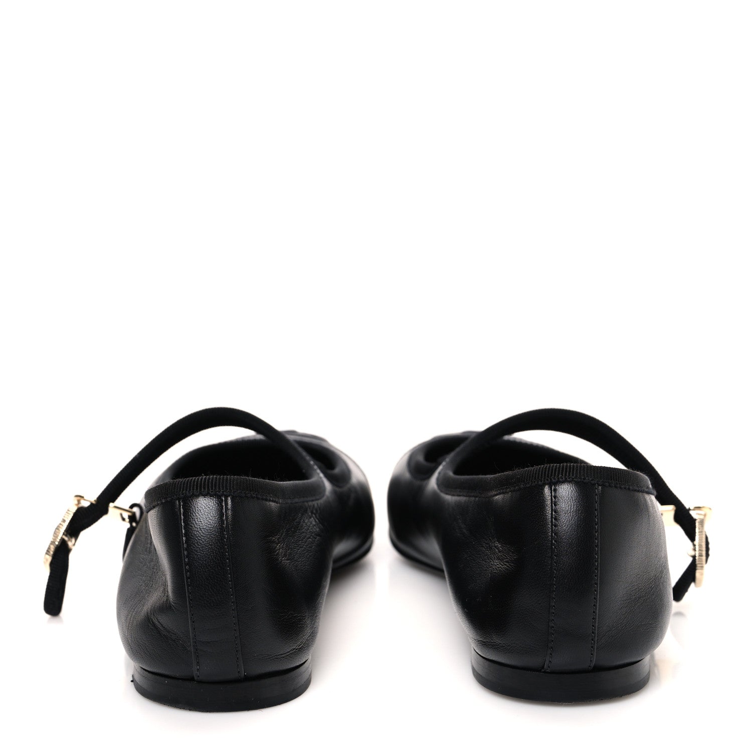 Lambskin Mary Jane Flats 40 Black