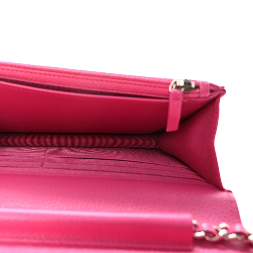 Chanel Caviar Quilted Wallet on Chain WOC Pink