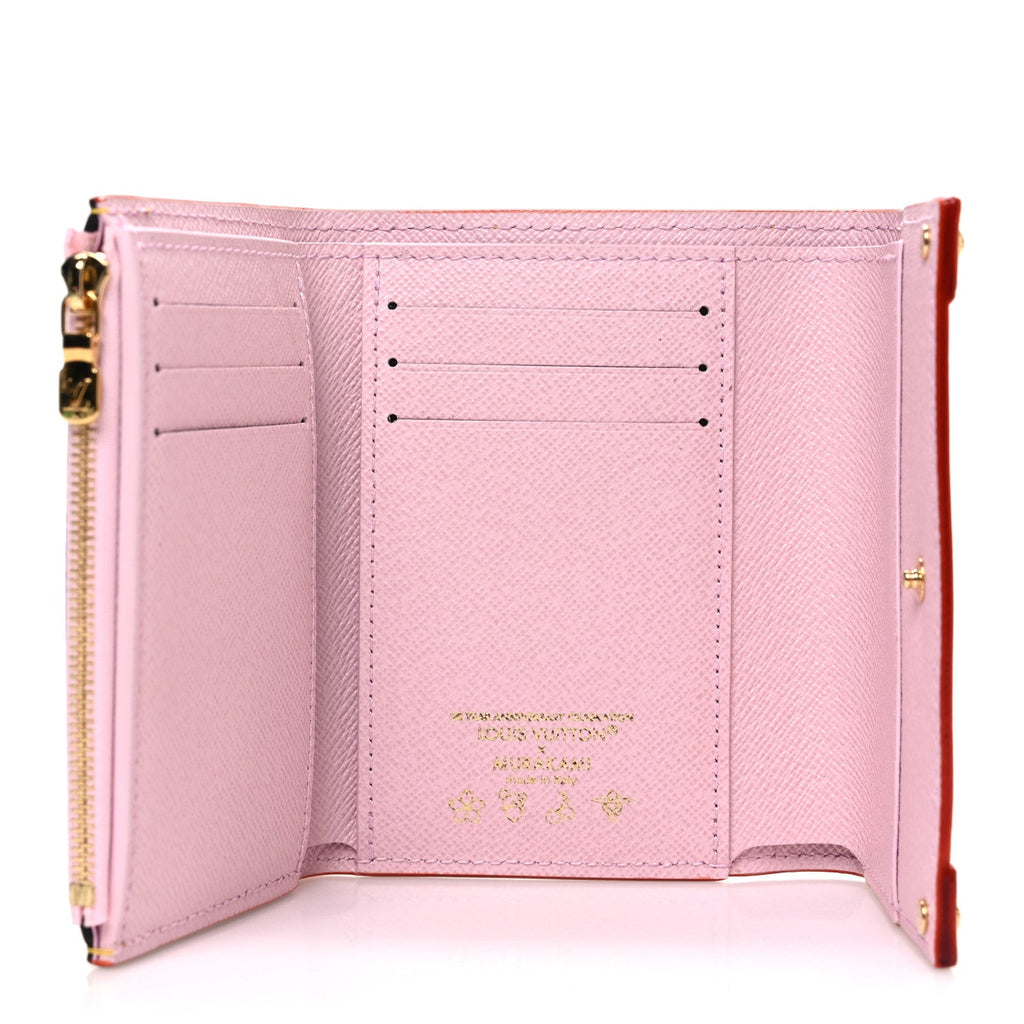 Louis Vuitton LV X TM Monogram Cherry Blossom Victorine Wallet Sakura Brown
