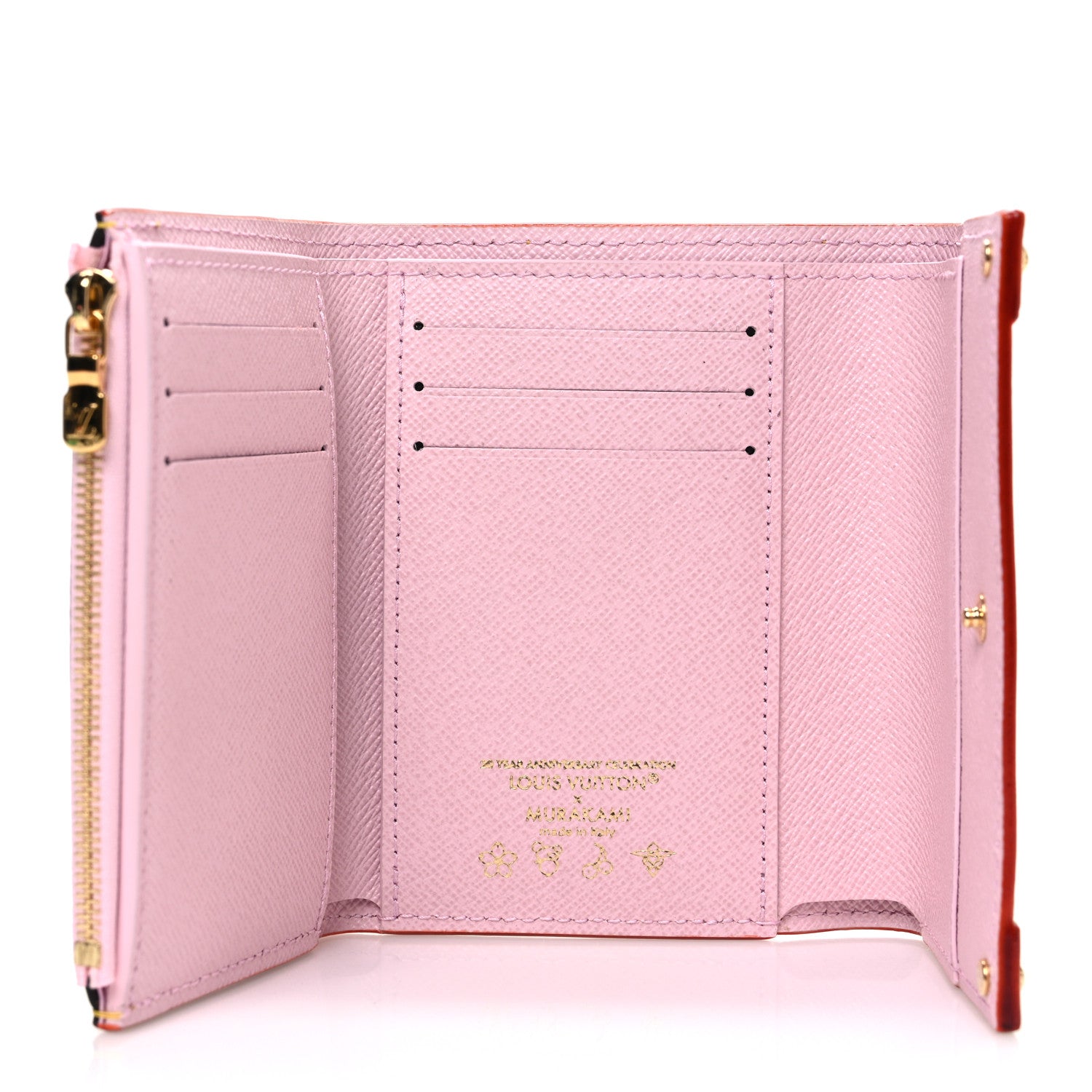 Louis Vuitton LV X TM Monogram Cherry Blossom Victorine Wallet Sakura Brown