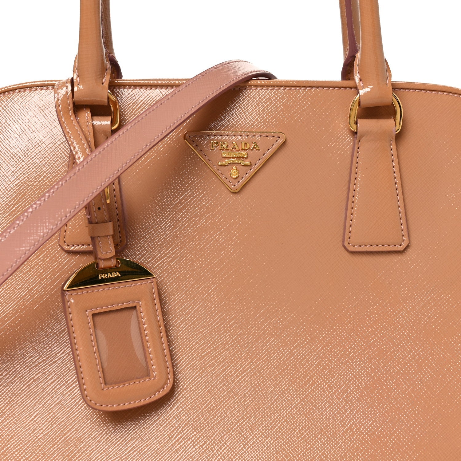 Prada Saffiano Vernice Medium Promenade Tote Orchidea