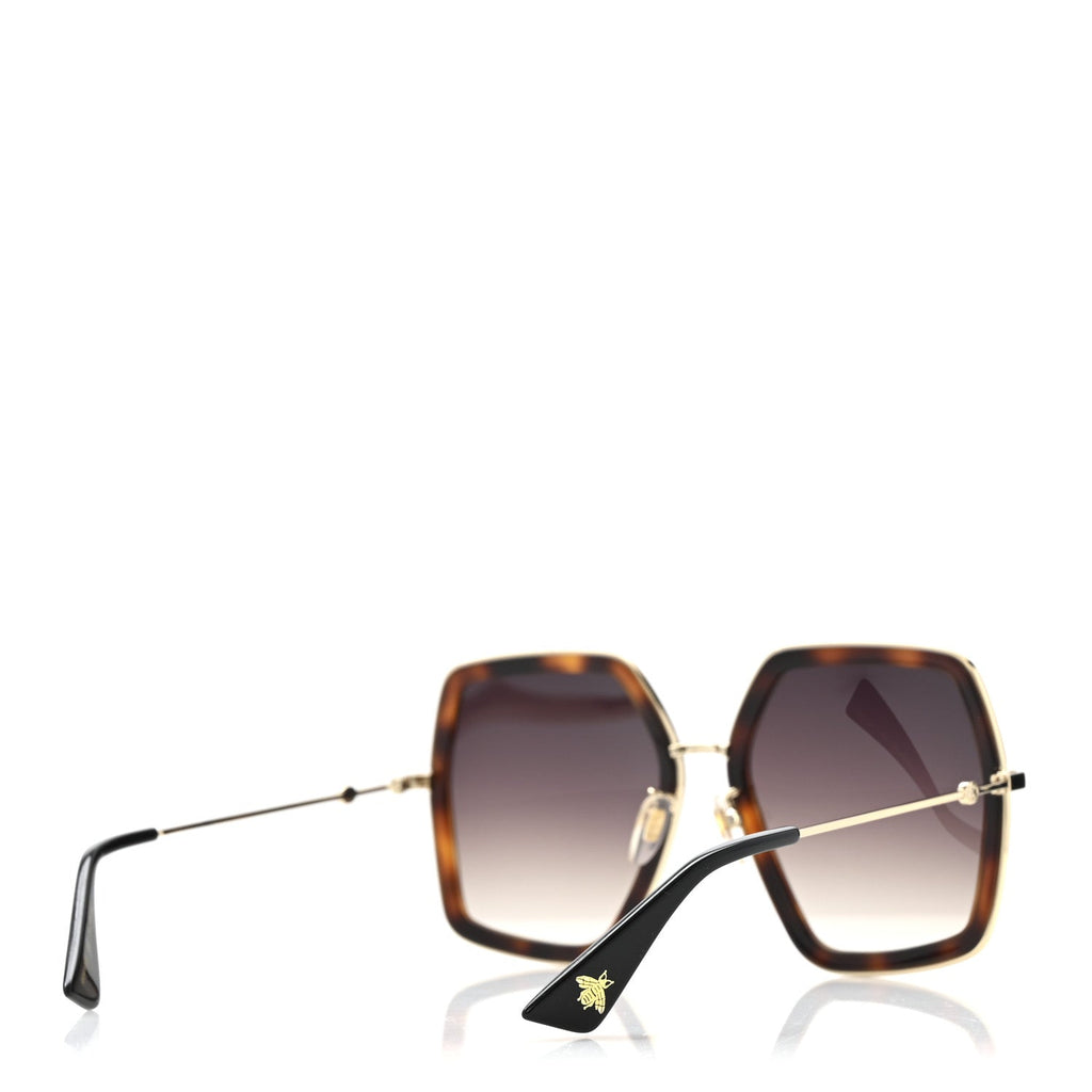 Gucci Acetate Oversize Square Frame GG0106S Sunglasses Tortoise