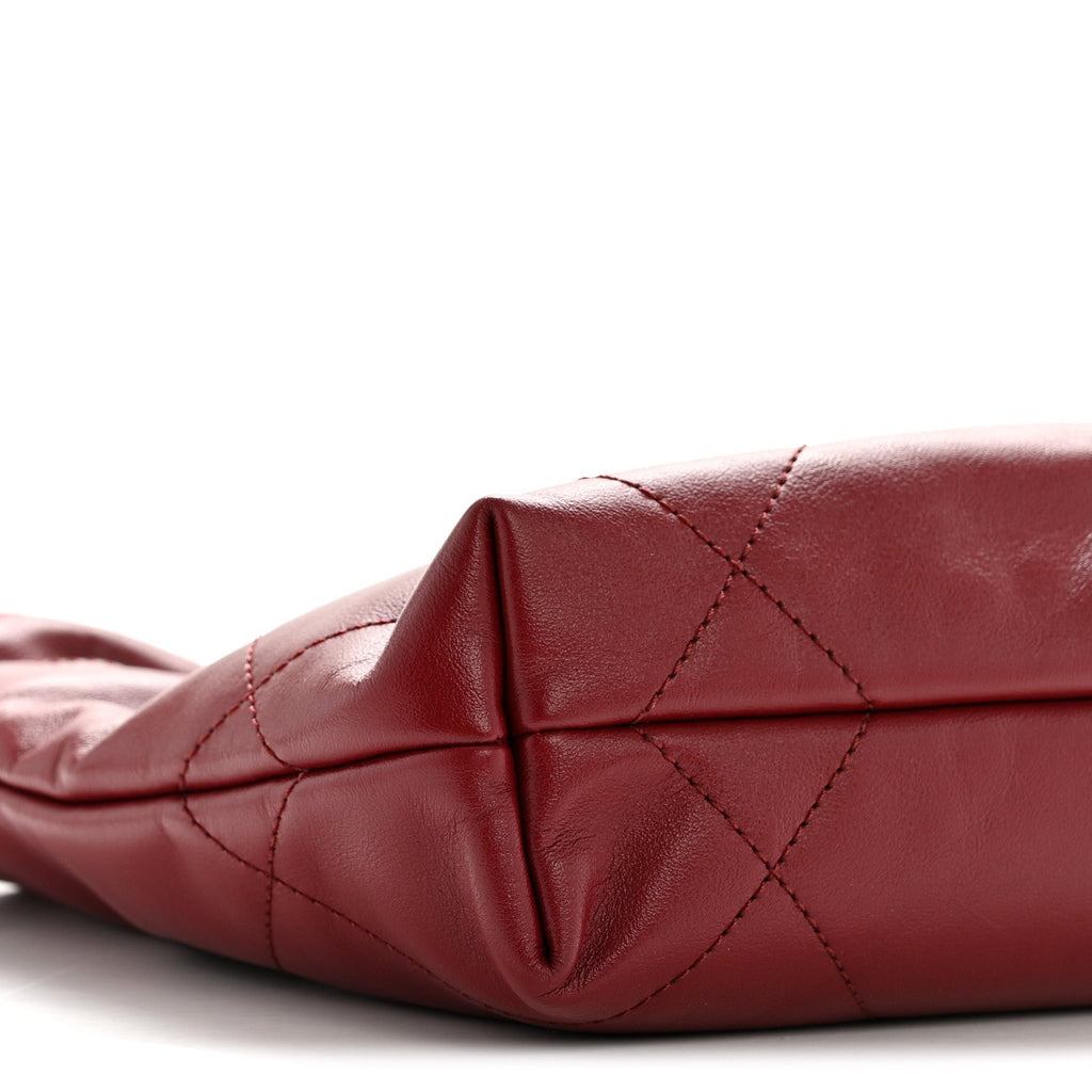 Chanel Shiny Calfskin Quilted Mini Chanel 22 Red