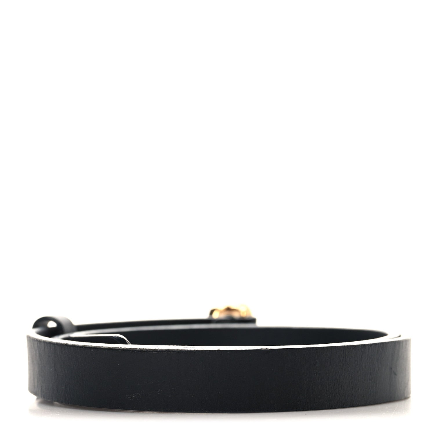 Gucci Calfskin Double G 20mm Slim Belt 75/30 Black