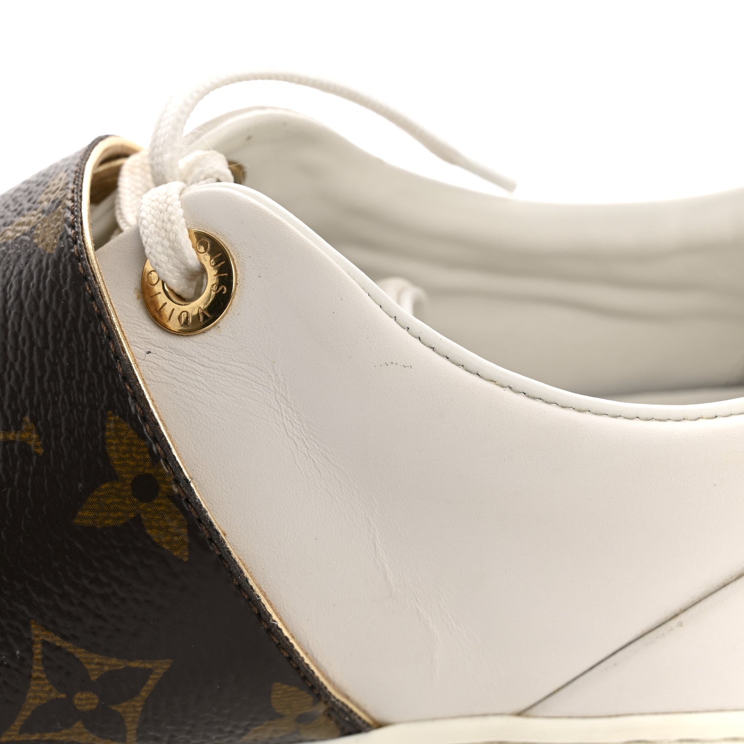 Louis Vuitton Calfskin Monogram Frontrow Sneaker 36 White