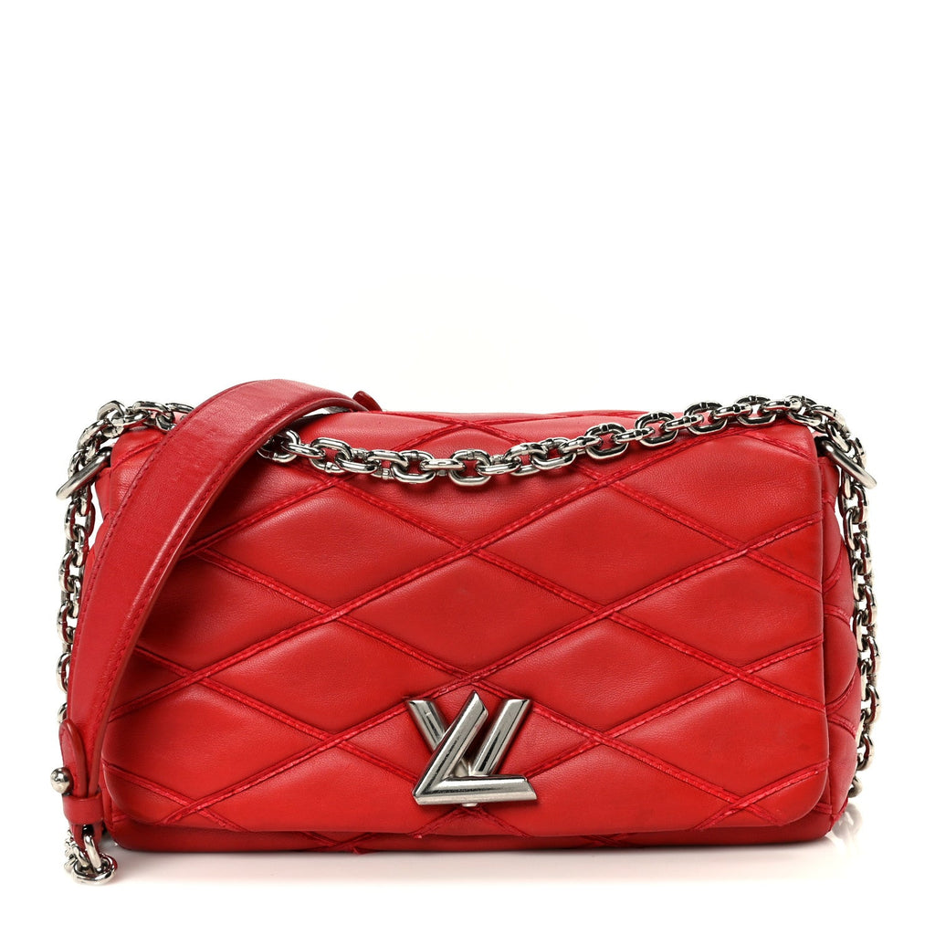 Louis Vuitton Lambskin Malletage GO-14 PM Red