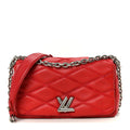Louis Vuitton Lambskin Malletage GO-14 PM Red