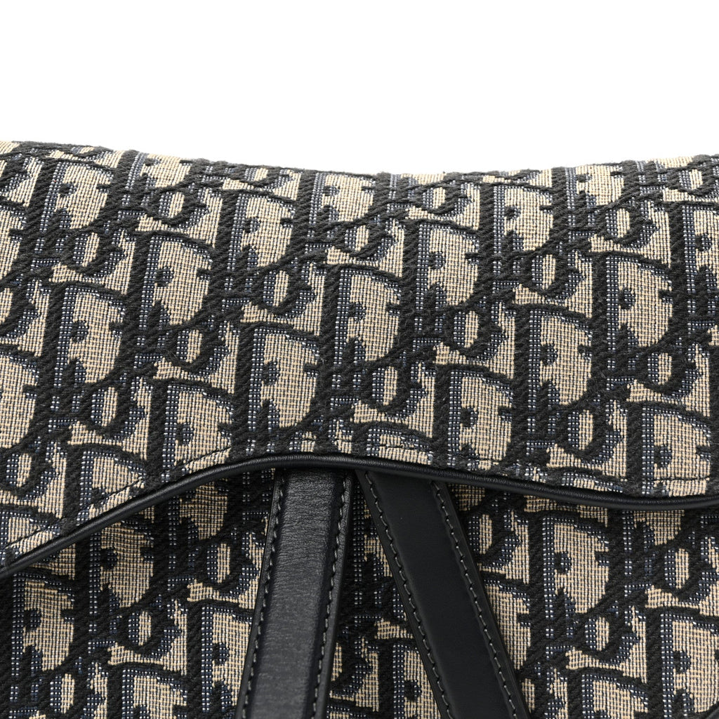 Christian Dior Oblique Saddle Bag Blue