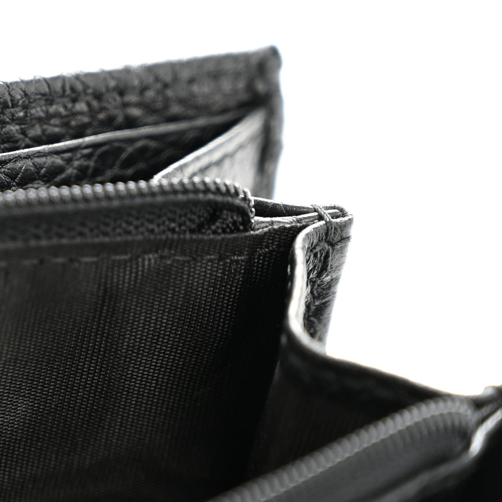 Gucci Pebbled Calfskin Large Soho Continental Wallet Black
