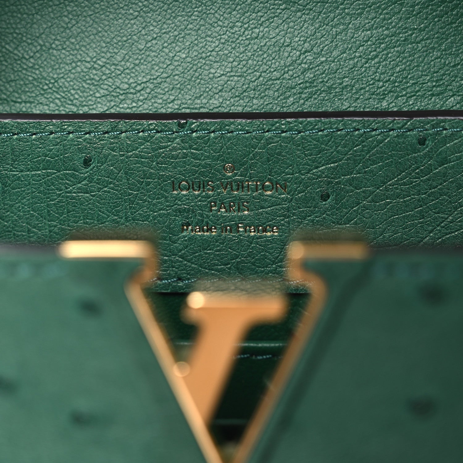 Louis Vuitton Ostrich Capucines Mini Mint