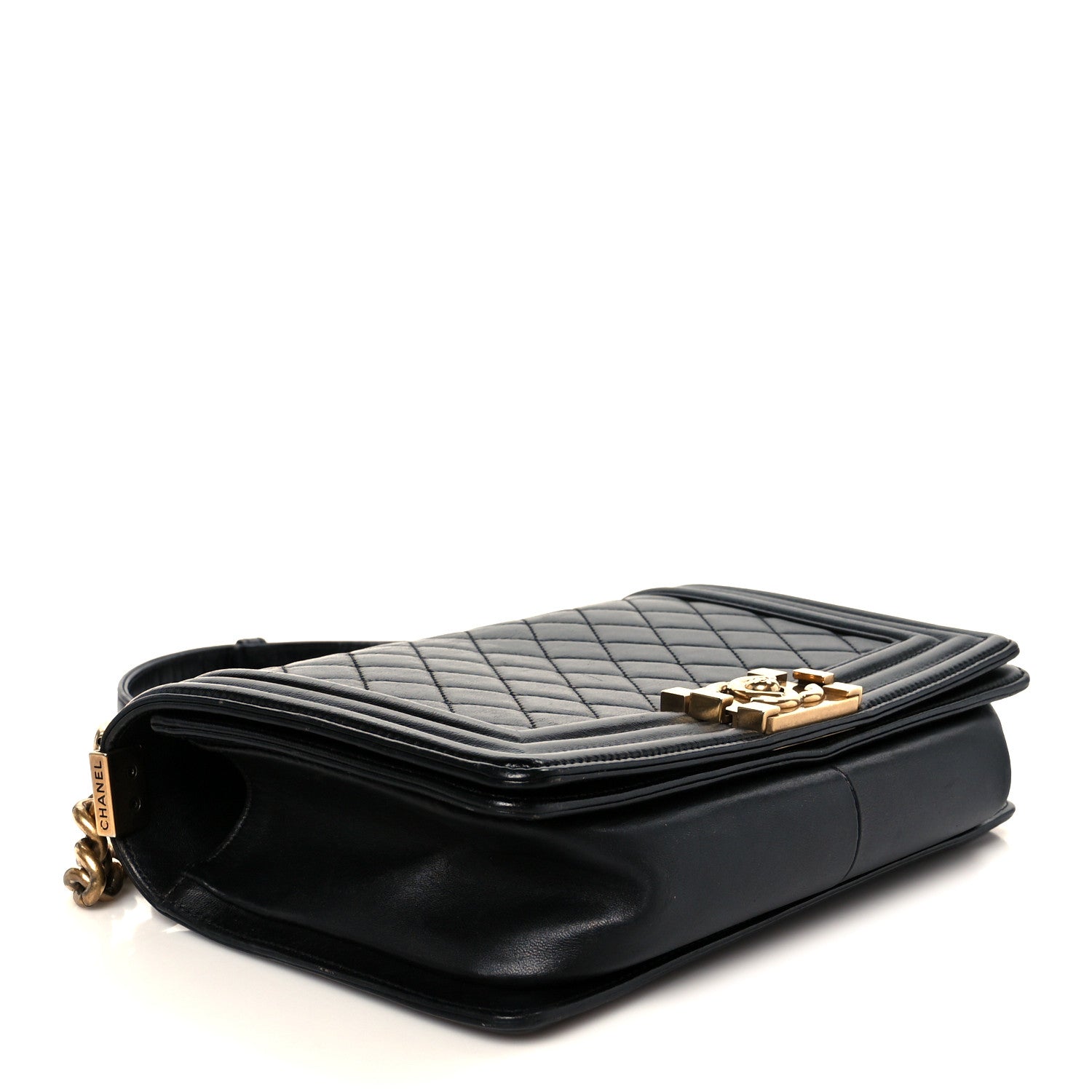 Chanel Lambskin Quilted Medium Boy Flap Black