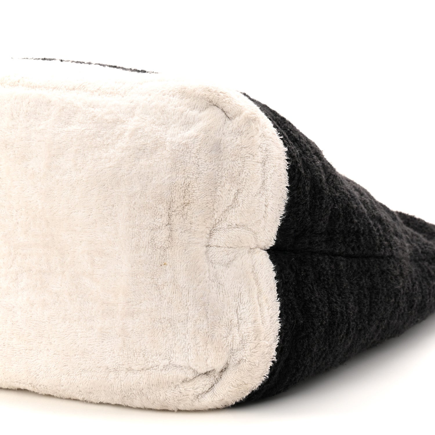Chanel Terry Cotton CC Beach Tote Towel Set Black White