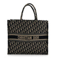 Christian Dior Oblique Large Book Tote Blue Multicolor
