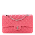 Chanel Lambskin Quilted Medium Double Flap Pink