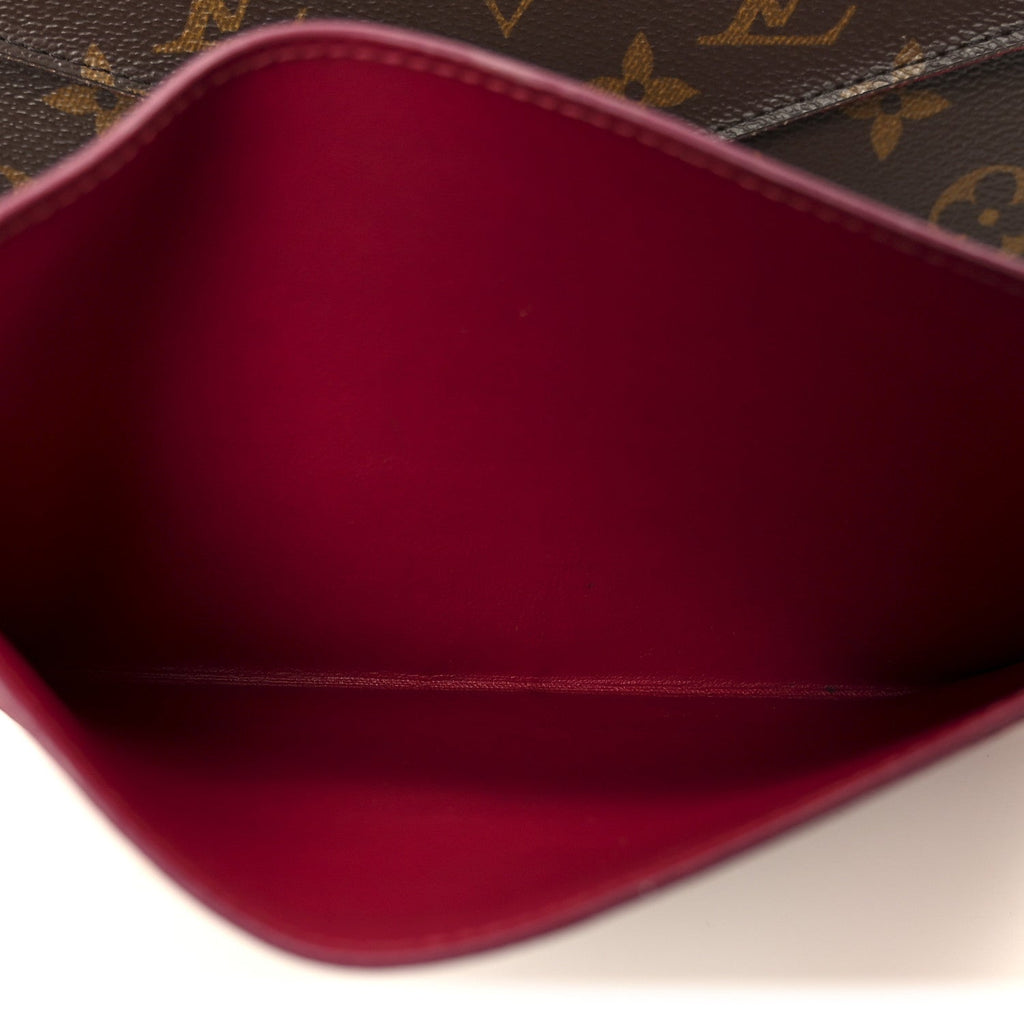 Louis Vuitton Monogram Pochette Felicie Chain Wallet Fuchsia