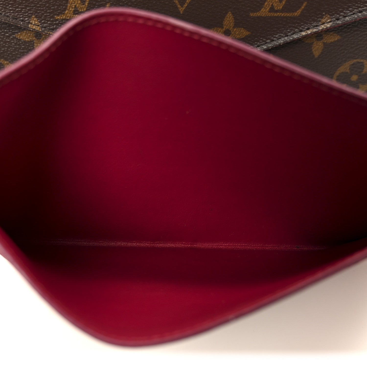 Louis Vuitton Monogram Pochette Felicie Chain Wallet Fuchsia