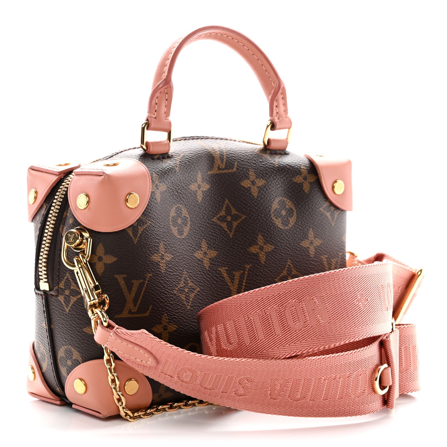 Louis Vuitton Monogram Petite Malle Souple Peach