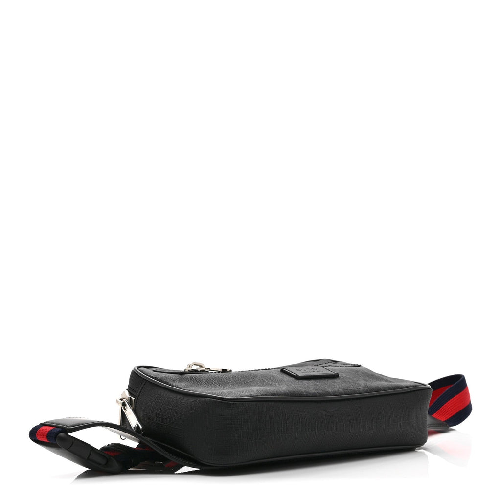Gucci Soft GG Supreme Monogram Web Belt Bag Black Grey