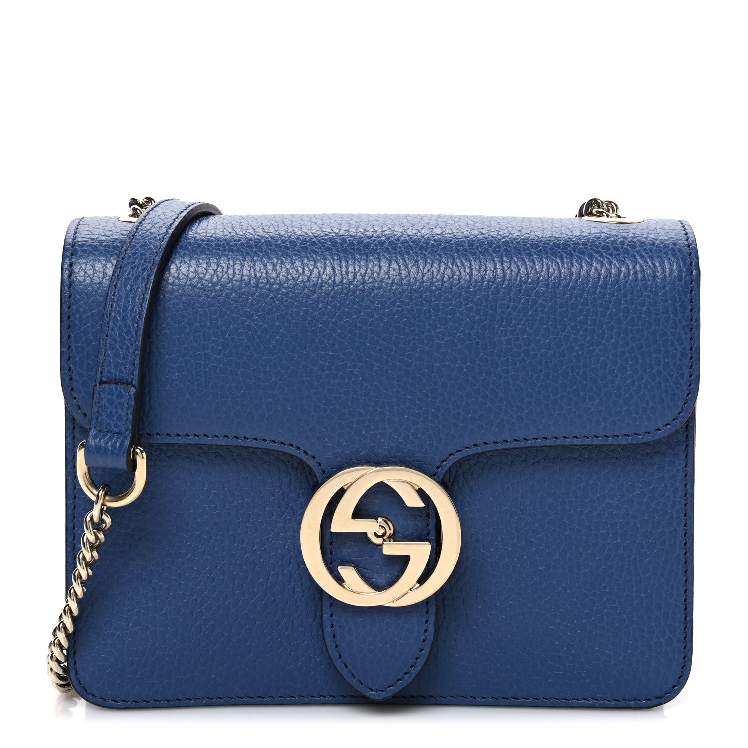 Gucci Dollar Calfskin Small Interlocking G Shoulder Bag Caspian