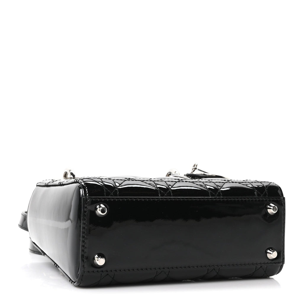 Christian Dior Patent Cannage Mini Lady Dior Black
