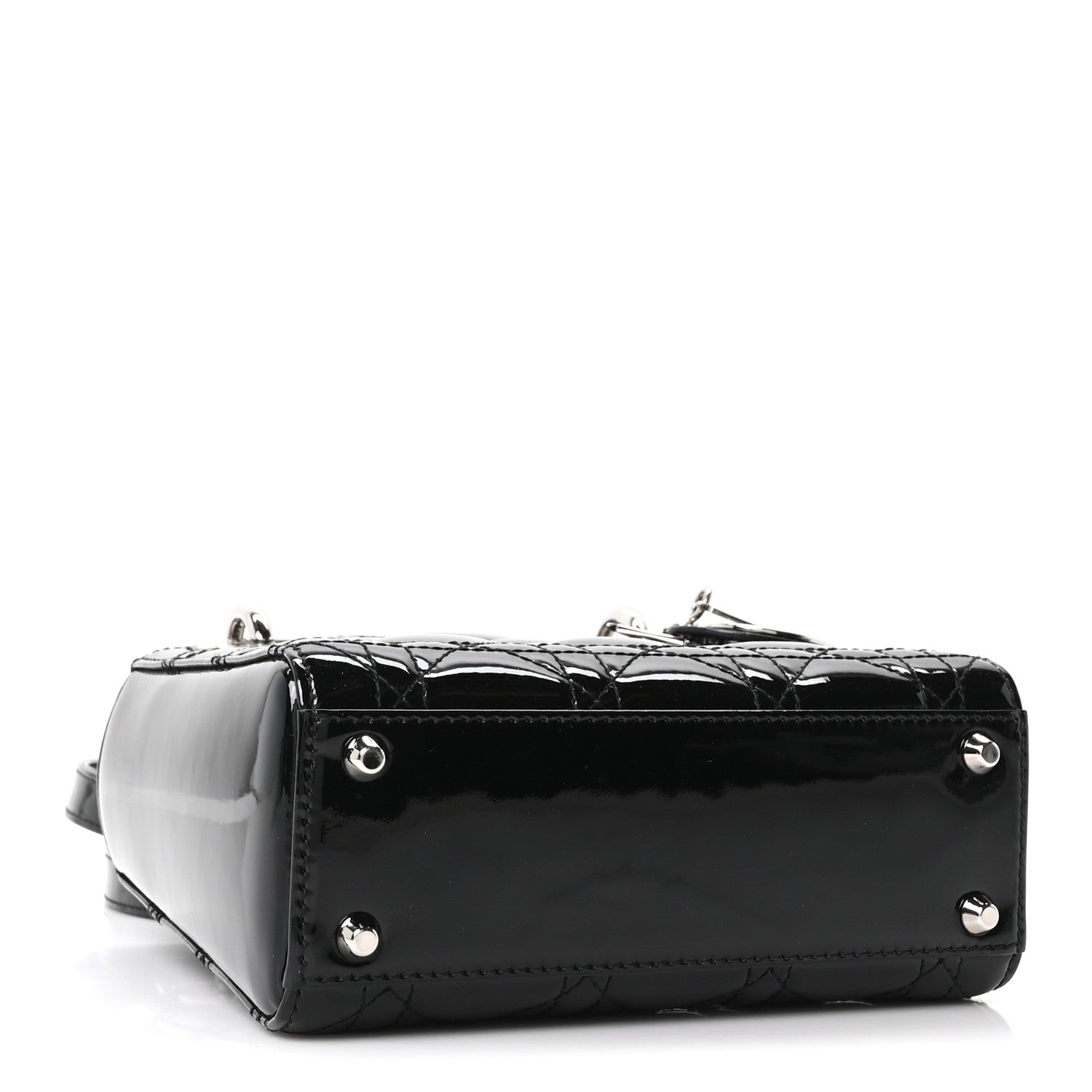 Christian Dior Patent Cannage Mini Lady Dior Black
