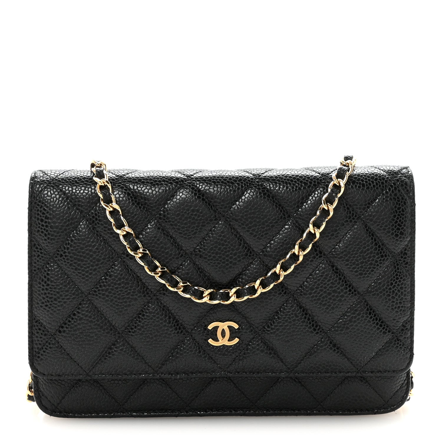 Chanel Caviar Quilted Wallet On Chain WOC Black