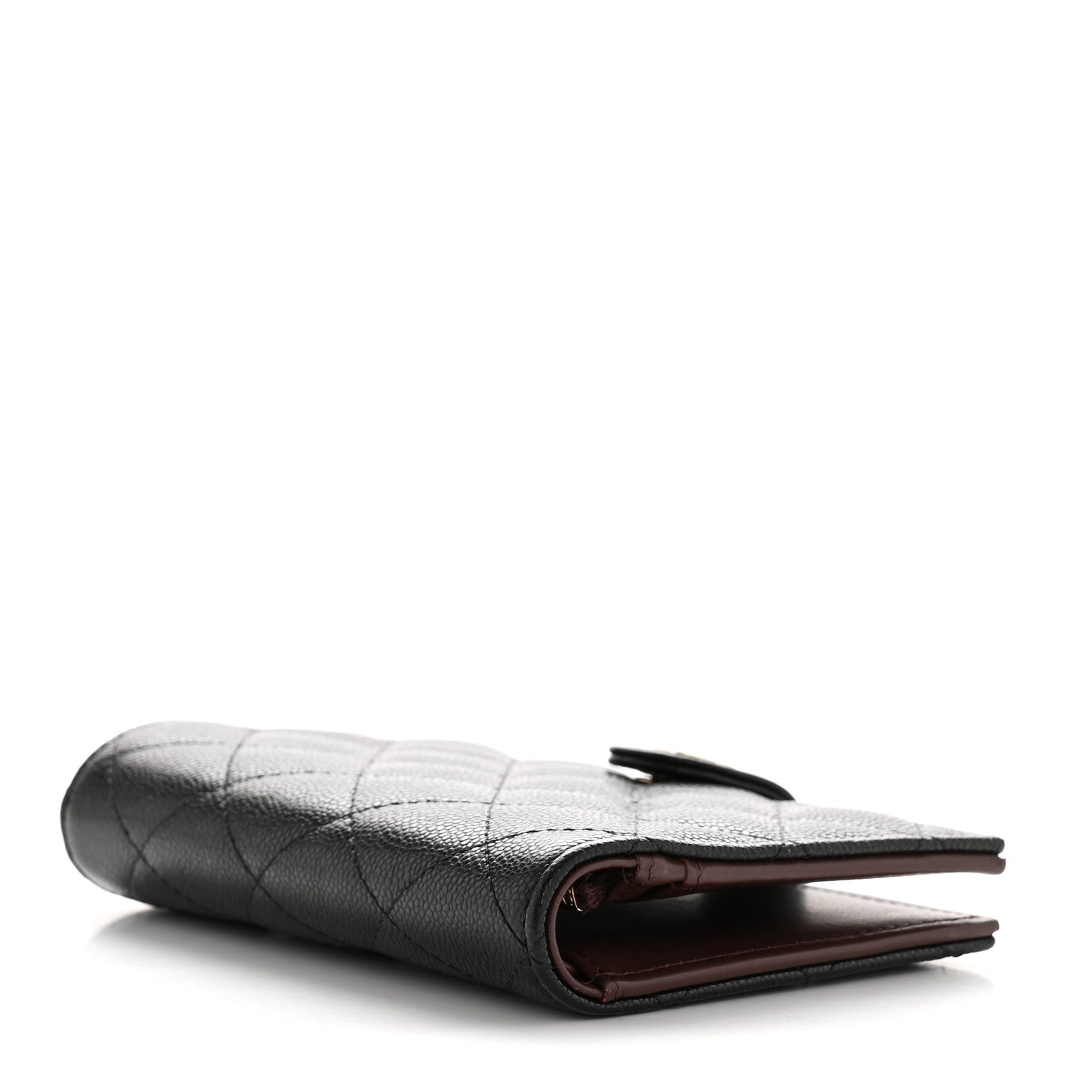 Caviar Quilted Passport Holder Black