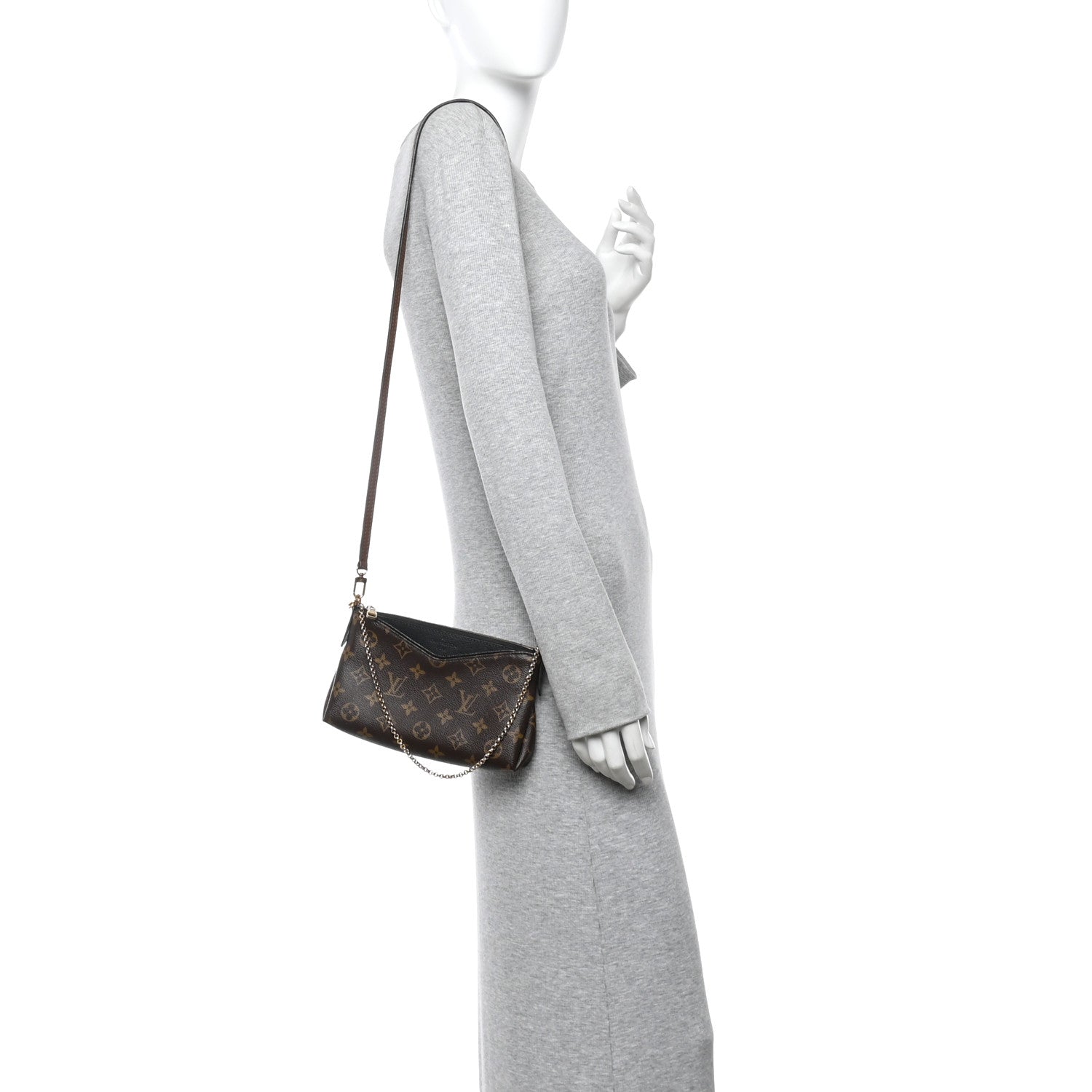 Louis Vuitton Monogram Pallas Clutch Black