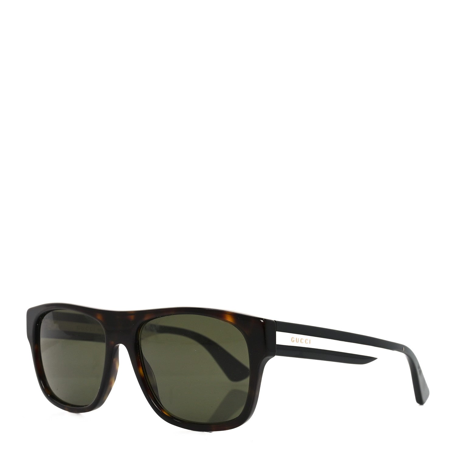 Gucci Acetate Square Frame Web Sunglasses GG0341S Tortoise