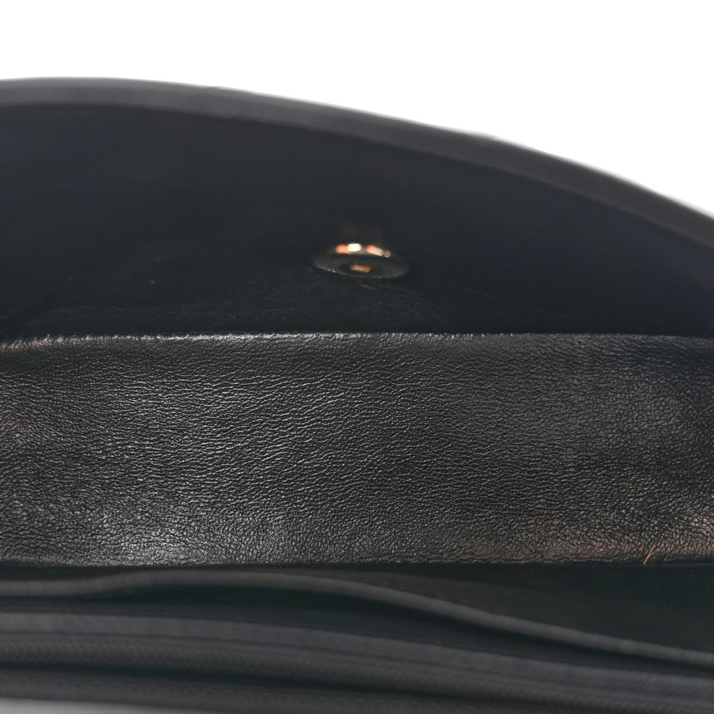 Chanel Lambskin Quilted Mini Coco Charms Rectangular Flap Black
