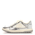 Gucci Ginza Calfskin MAC80 Womens Sneakers 38.5 Silver Off White
