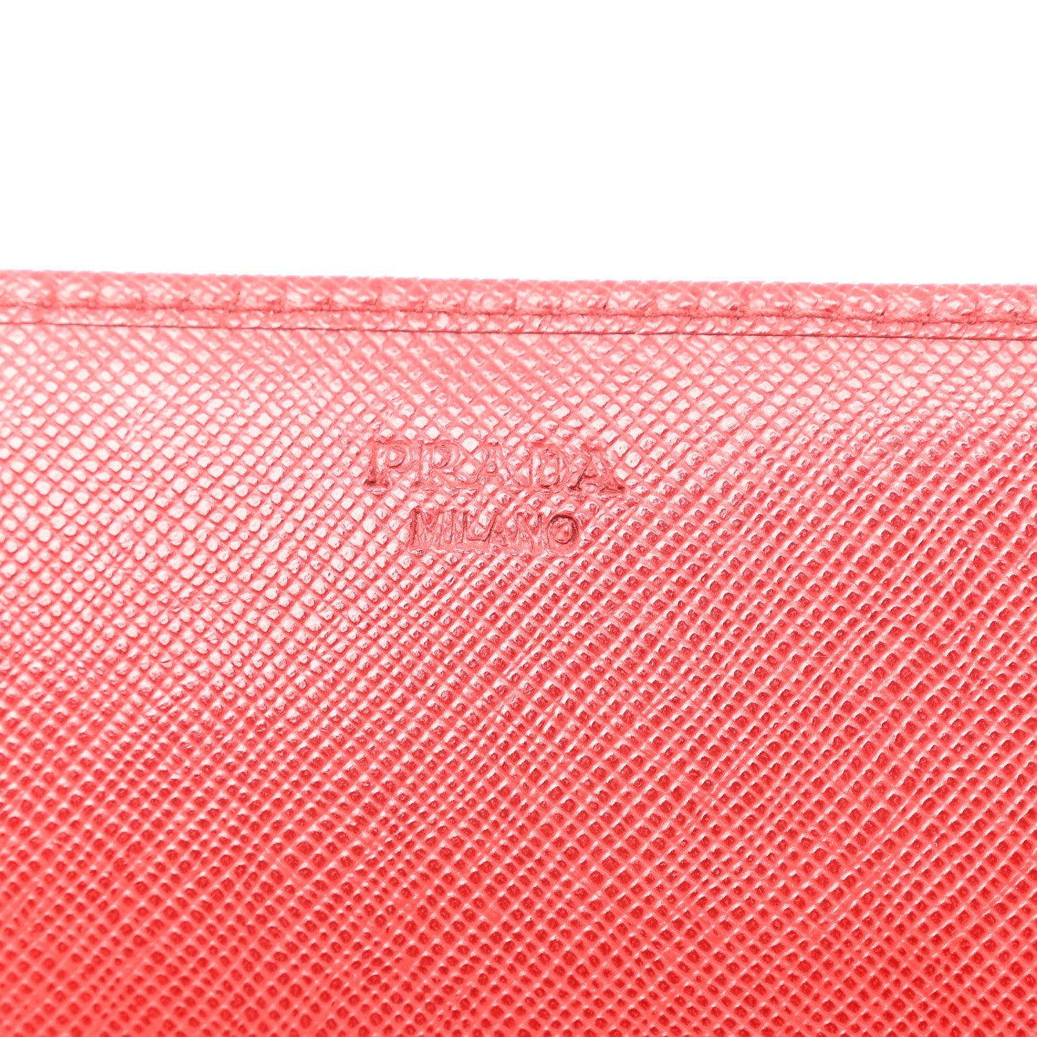 Prada Saffiano Wallet on Chain Fuoco
