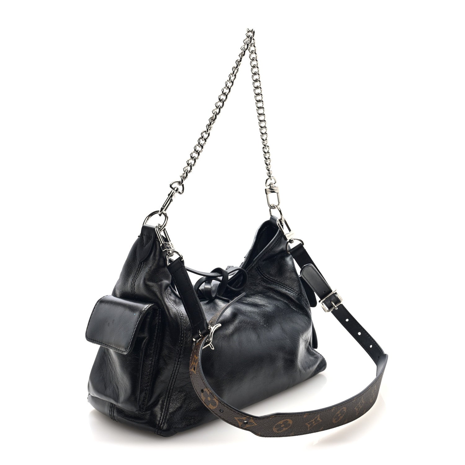 Louis Vuitton Lambskin CarryAll Cargo Vibe PM Black