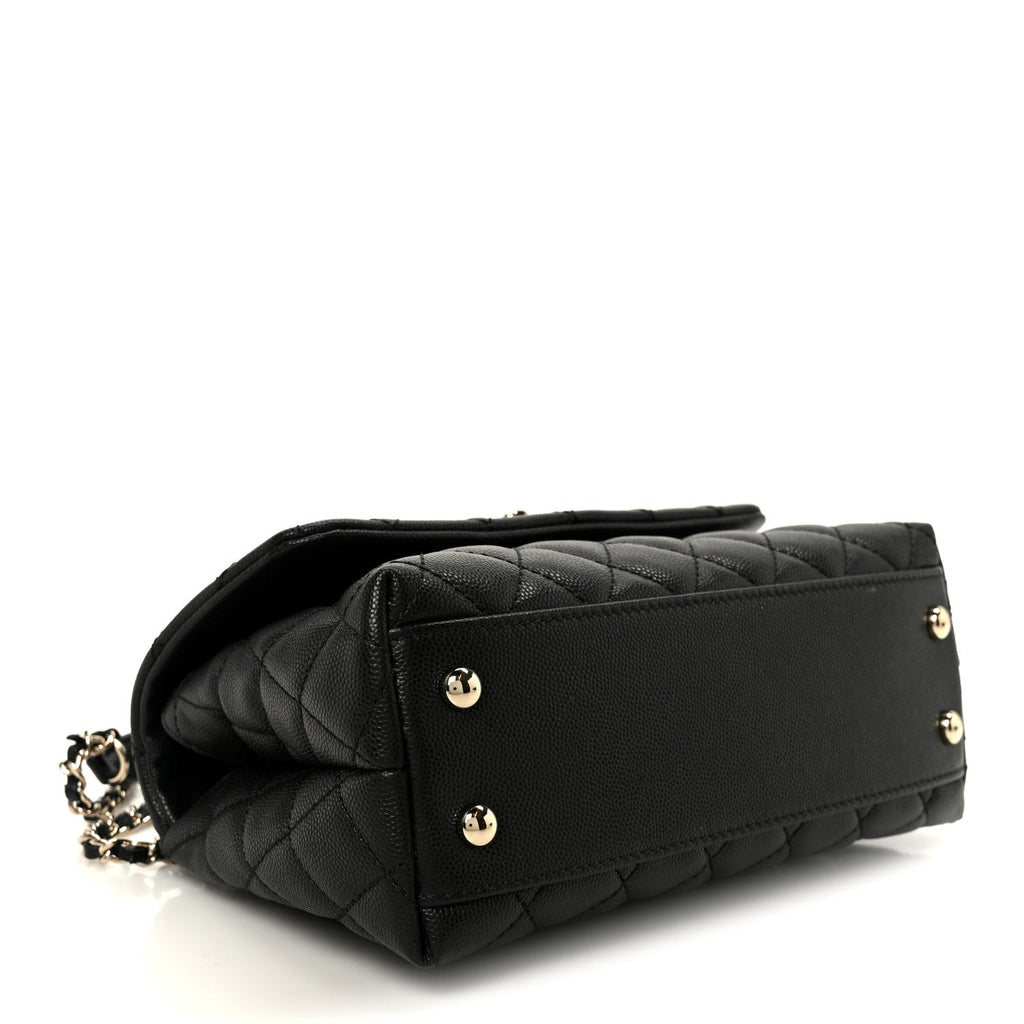 Chanel Caviar Quilted Mini Coco Handle Flap Black