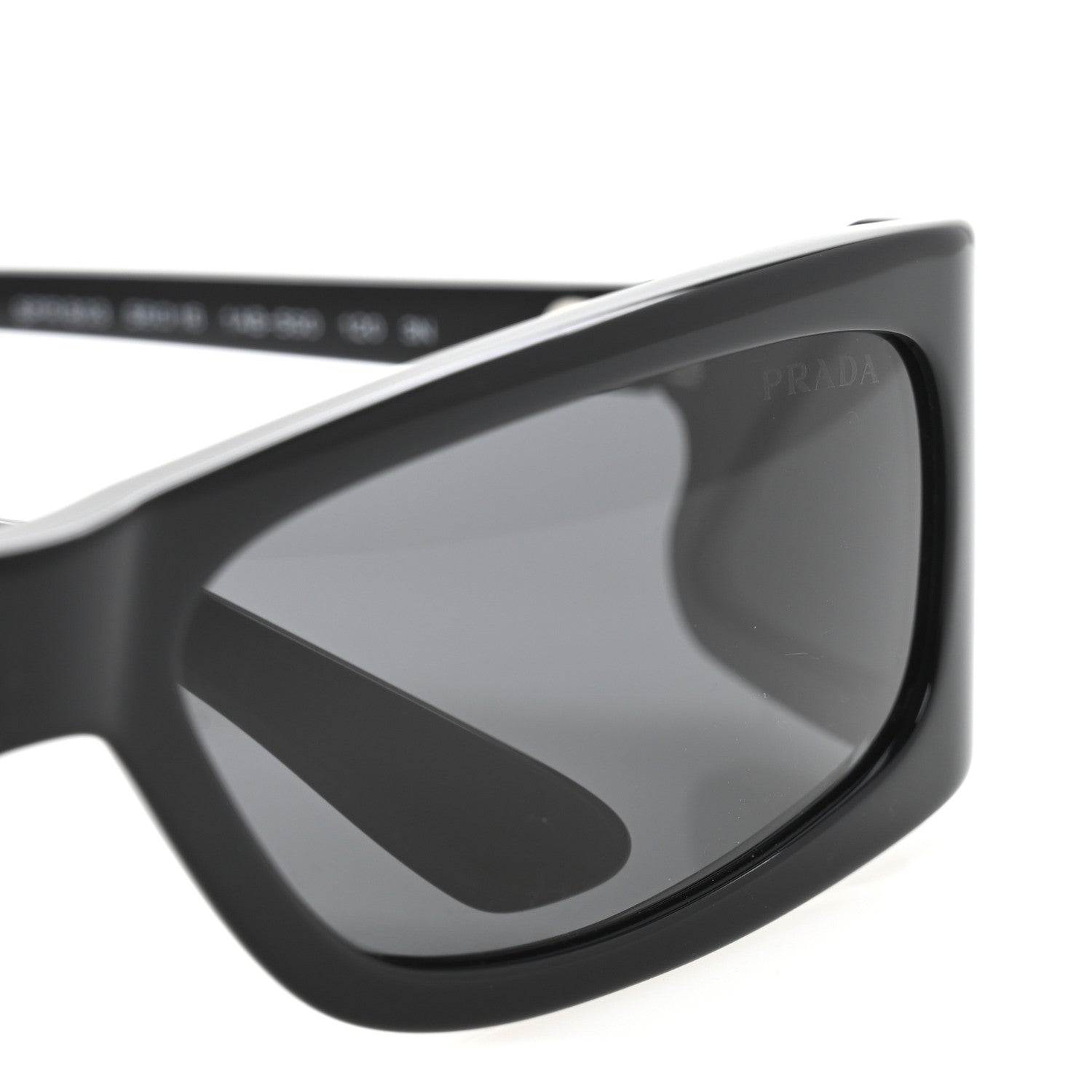Prada Acetate Rectangular Sunglasses SPR B03 Black