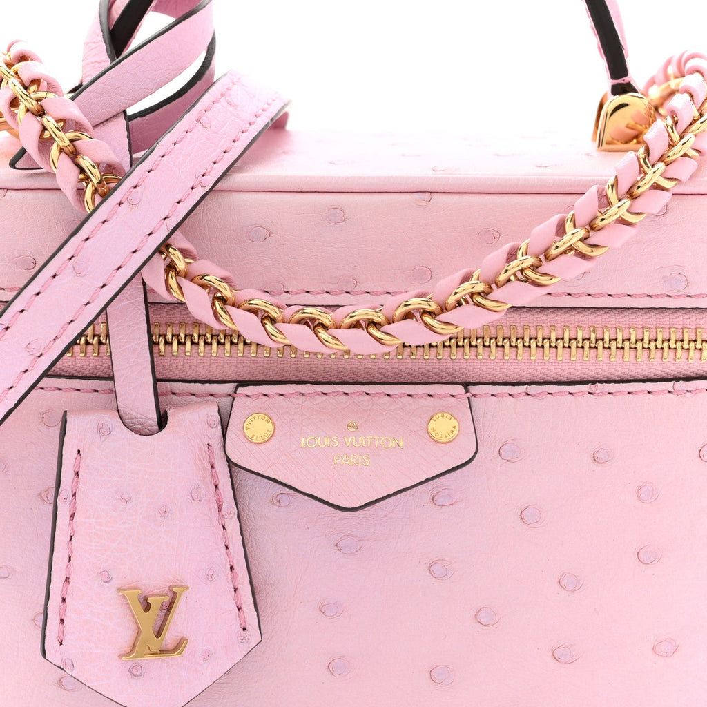 Louis Vuitton Ostrich Vanity Chain Pouch Pink