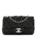 Chanel Iridescent Caviar Quilted Extra Mini Flap Black